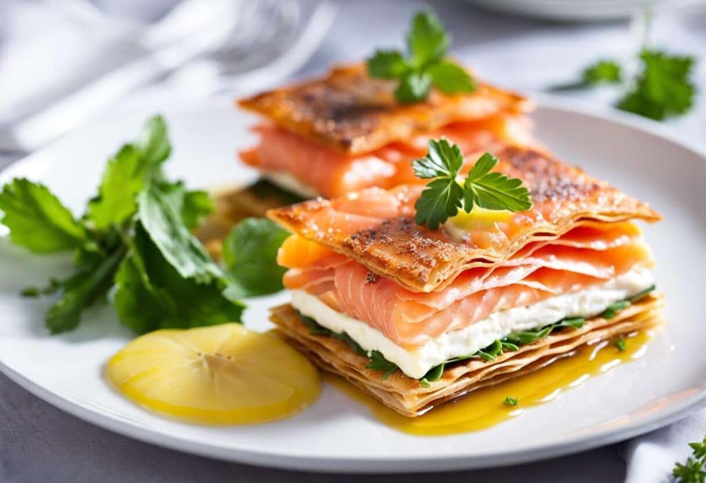 Comment préparer un millefeuille aux deux saumons unique et savoureux ?