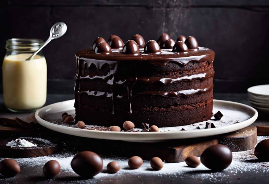 Gâteau au chocolat noir intense : une explosion de saveurs