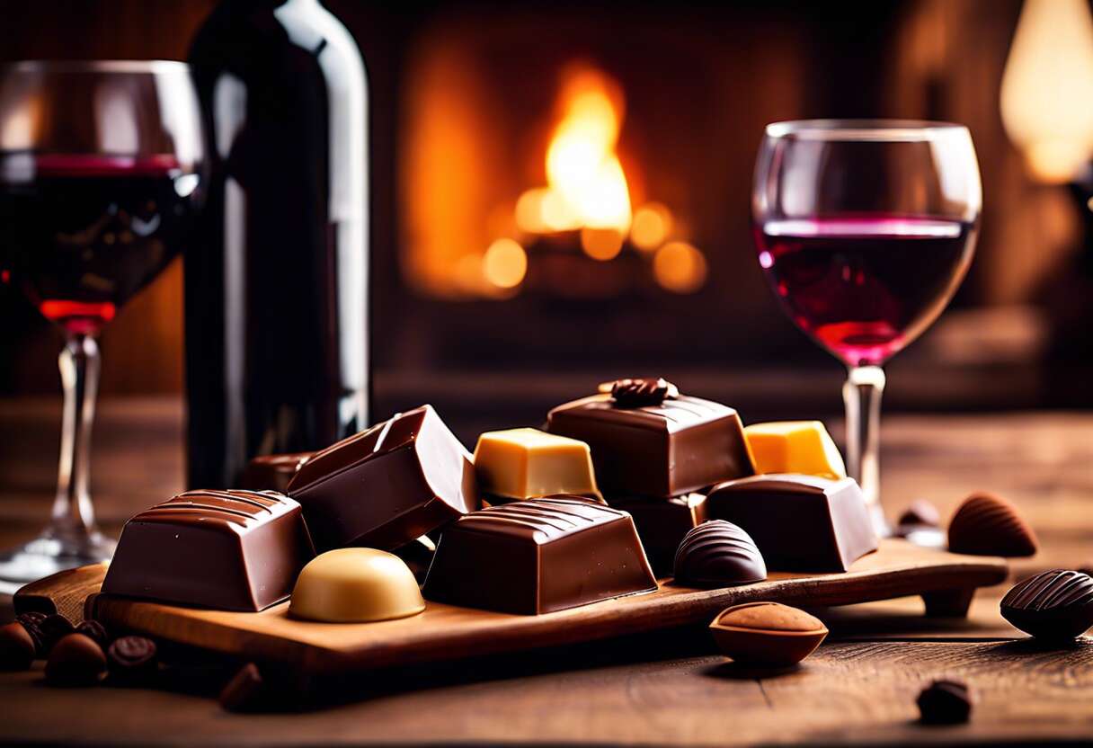 Comment choisir le bon vin pour accompagner différents types de chocolat