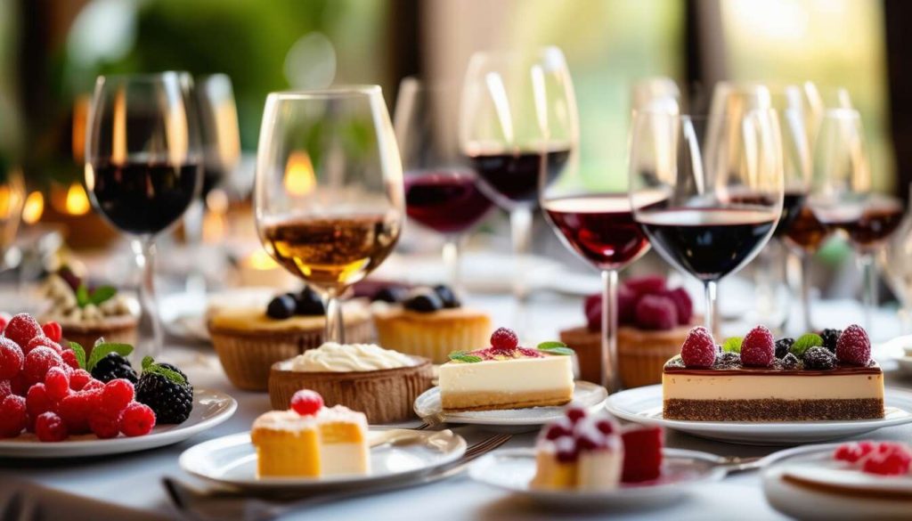 Tradition et innovation : marier les desserts aux différents types de vins