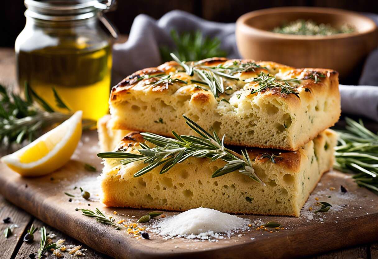 Foccacia aux herbes de Provence : pain italien idéal pour accompagner un pique-nique