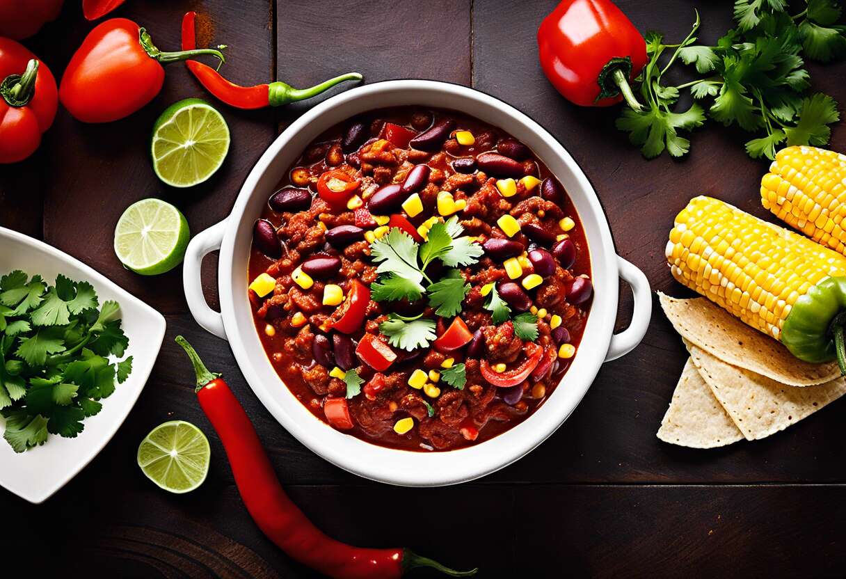 Chili sin carne mexicain : le piquant végétarien réinventé
