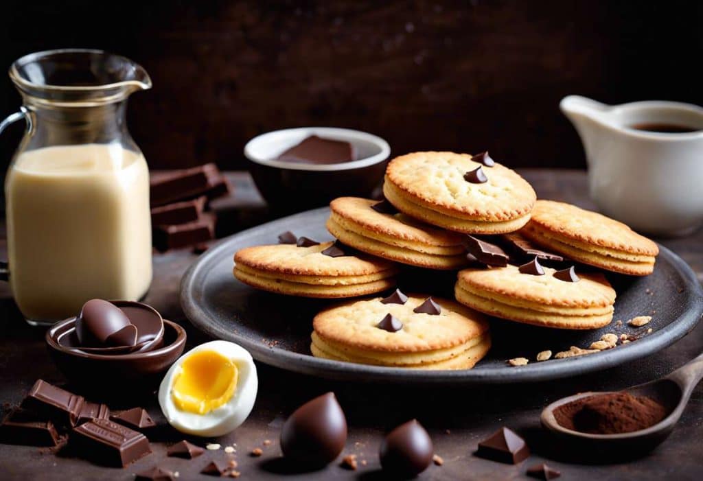 Biscuits craquelés au chocolat mi-amer : croquant addictif