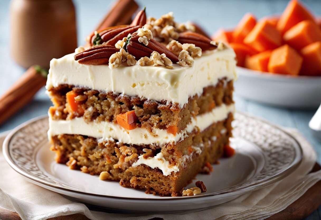 Carrot cake et glaçage cream cheese : équilibre et onctuosité
