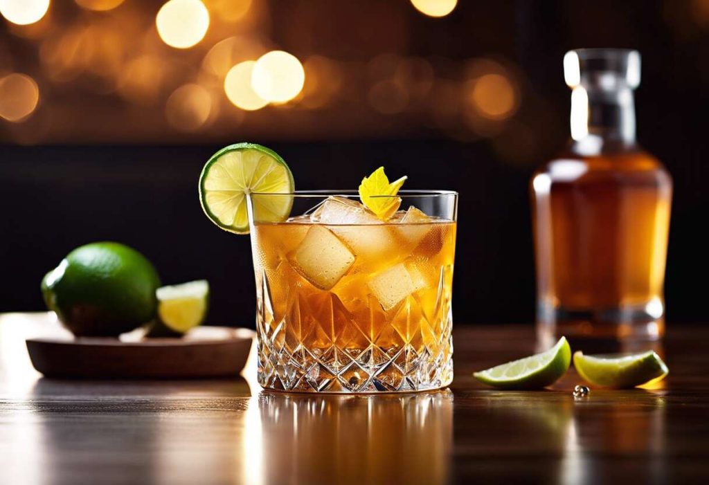 Cocktail whisky-gingembre avec une touche de miel : chaleur et caractère