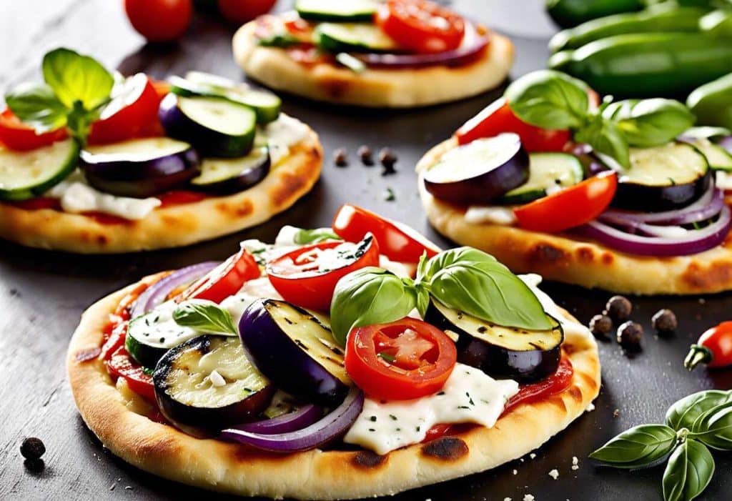 Mini pizzas aux légumes grillés : plaisir sans culpabilité
