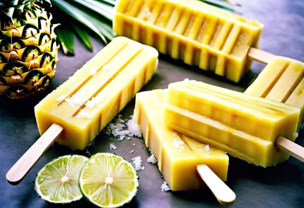 Esquimaux maison ananas-coco : saveurs tropicales en stick