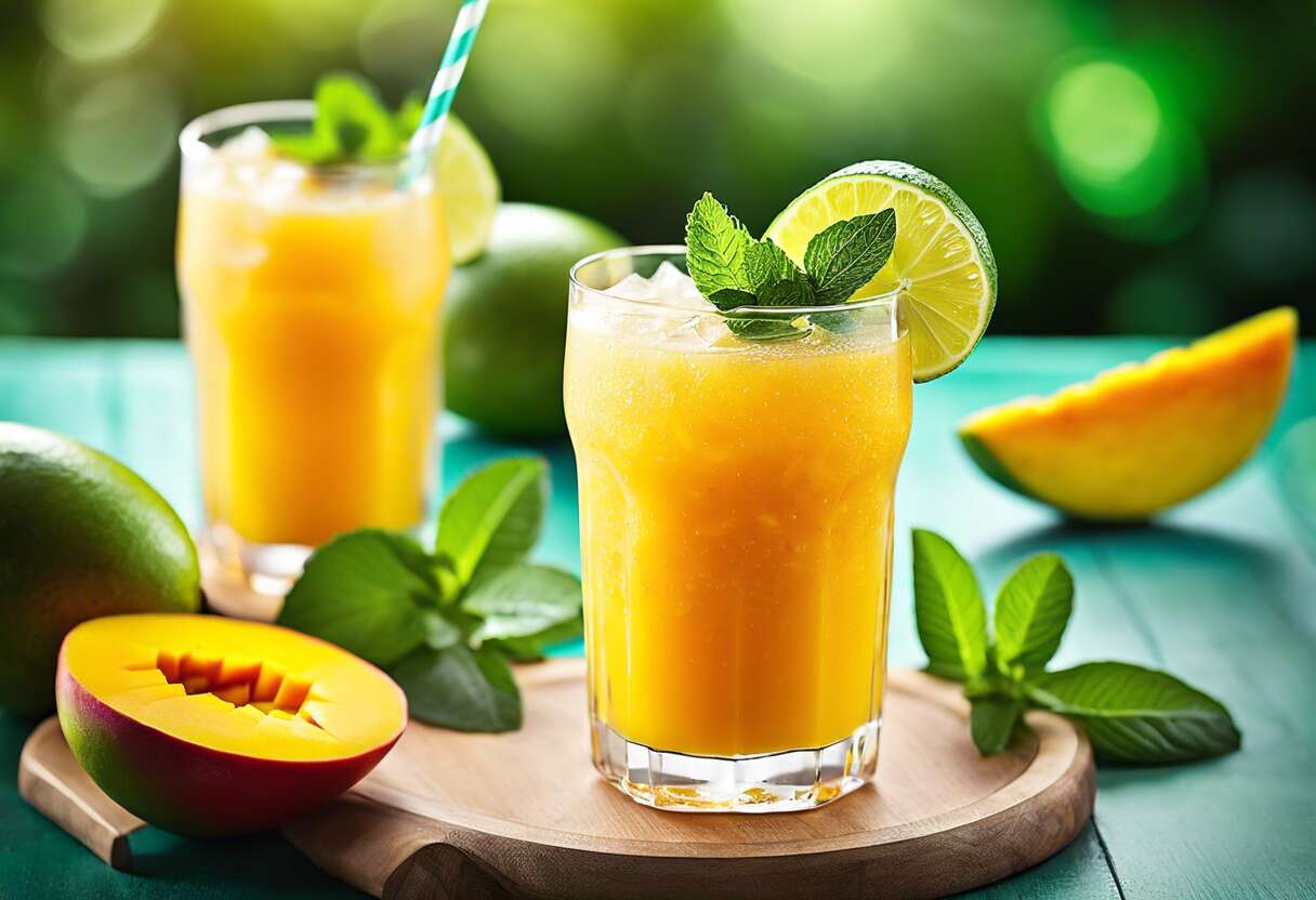 Mocktail tropical à la mangue : voyage des saveurs sans alcool