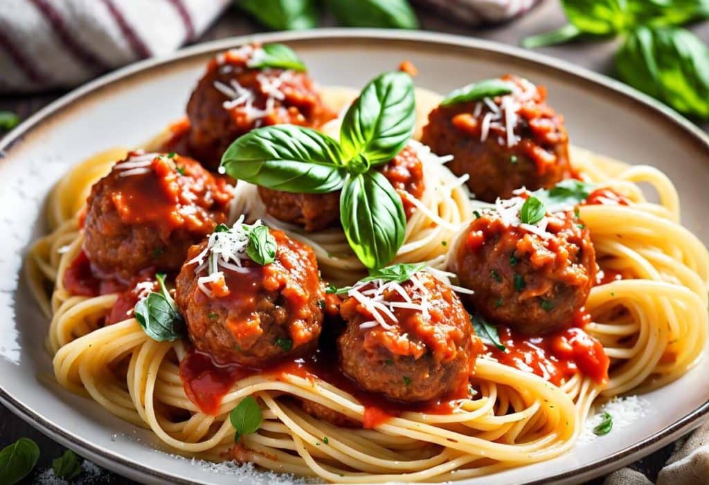 Recette facile : spaghettis aux boulettes maison à l'italienne