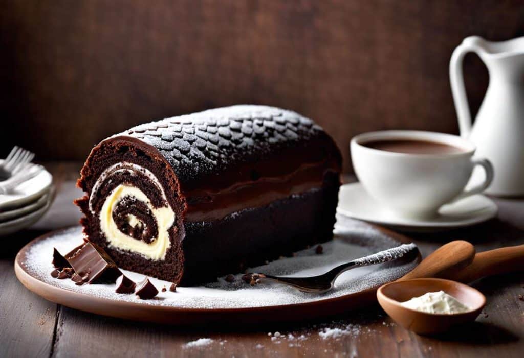 Recette de bûche dentelle au chocolat et sarrasin : un dessert festif et original